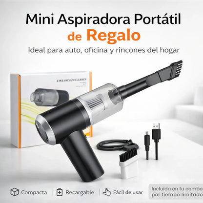 Hidrolavadora + (Aspiradora Portátil + Doble Batería + Maletín)