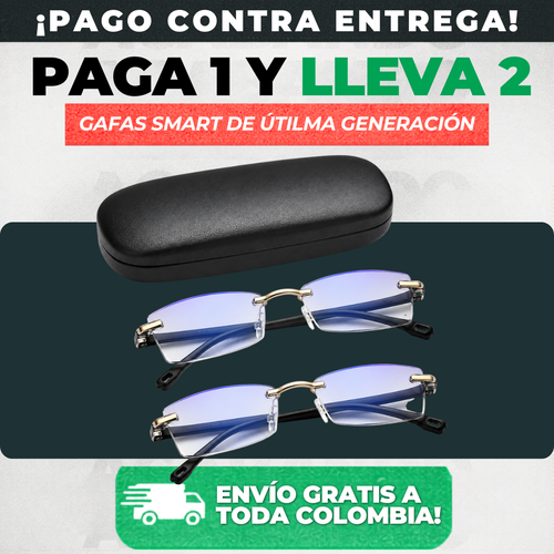 GAFAS SMART PREMIUM DE ÚLTIMA GENERACIÓN ¡PAGA 1 Y RECIBE 2 GAFAS